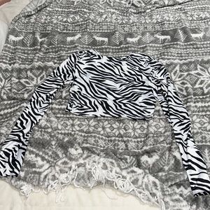 Shein zebra top